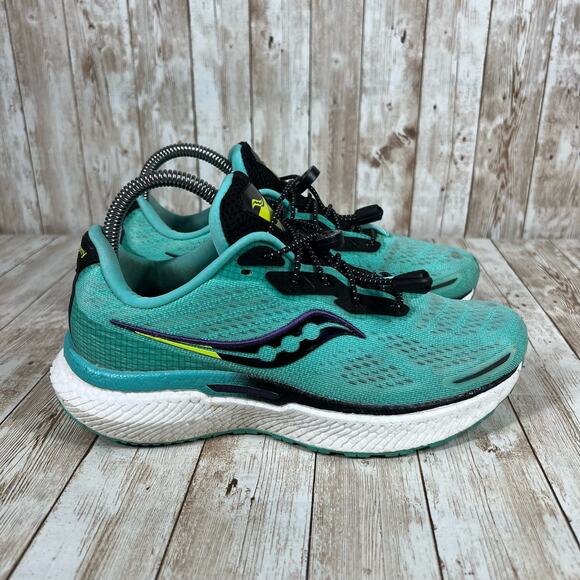 Saucony triumph 19 teal Womens‎ 7 - Picture 1 of 8